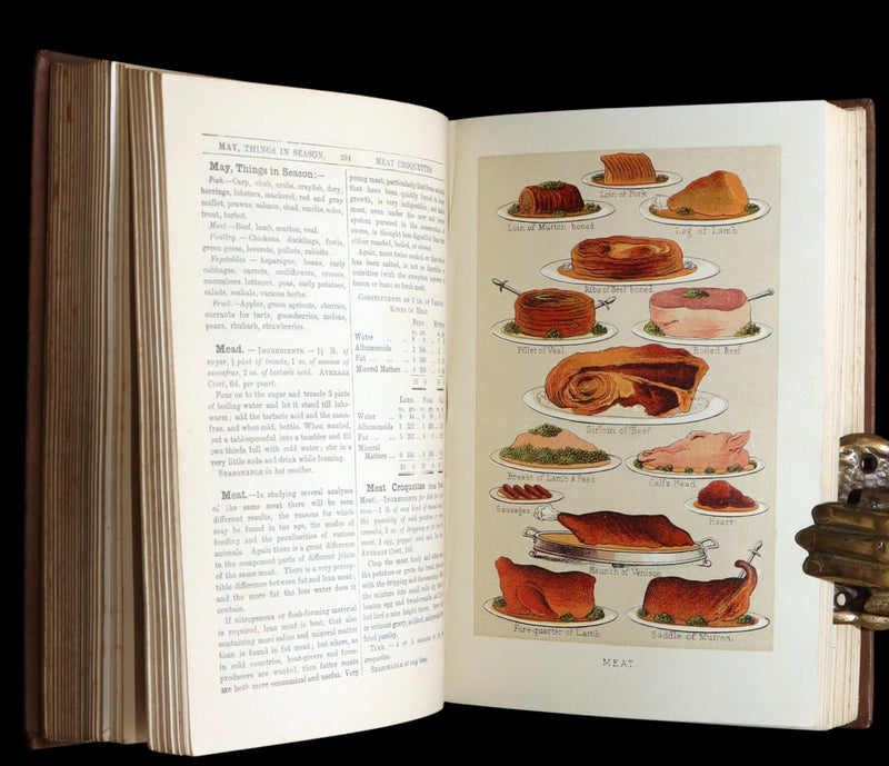 1890 Rare Book - Mrs. Isabella Beeton’s Every-Day Cookery, Illustrated in Colour