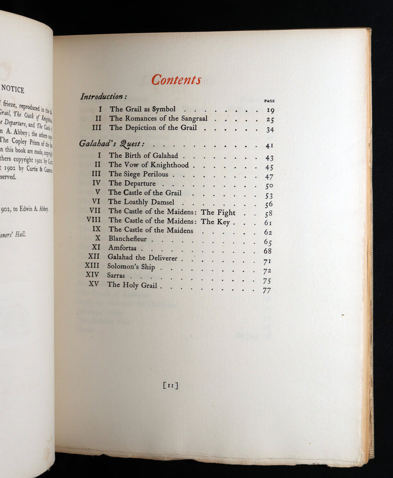 1902 Rare Book - The Quest of the Holy Grail, A Paraphrase of the Holy Legends