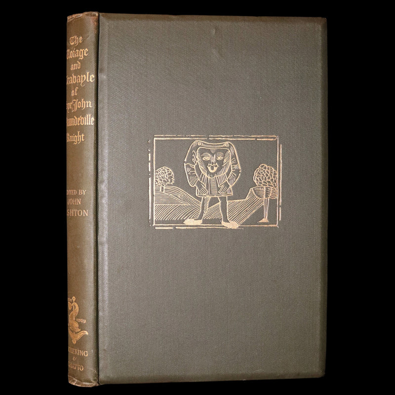1887 Rare Legendary medieval Travel - The Voiage of Syr John Maundeville, Knight