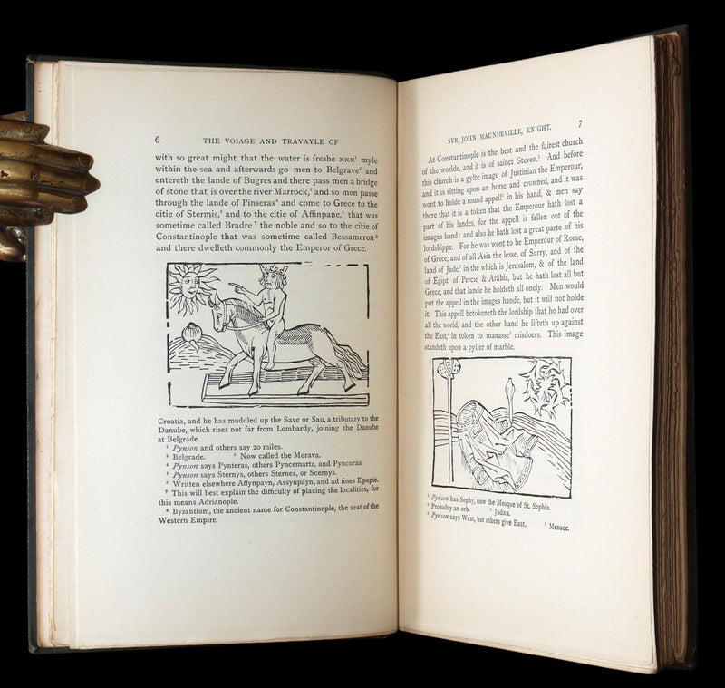 1887 Rare Legendary medieval Travel - The Voiage of Syr John Maundeville, Knight