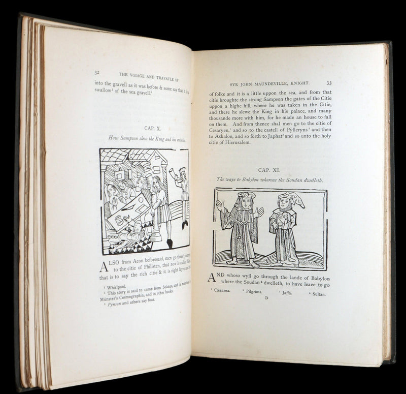 1887 Rare Legendary medieval Travel - The Voiage of Syr John Maundeville, Knight