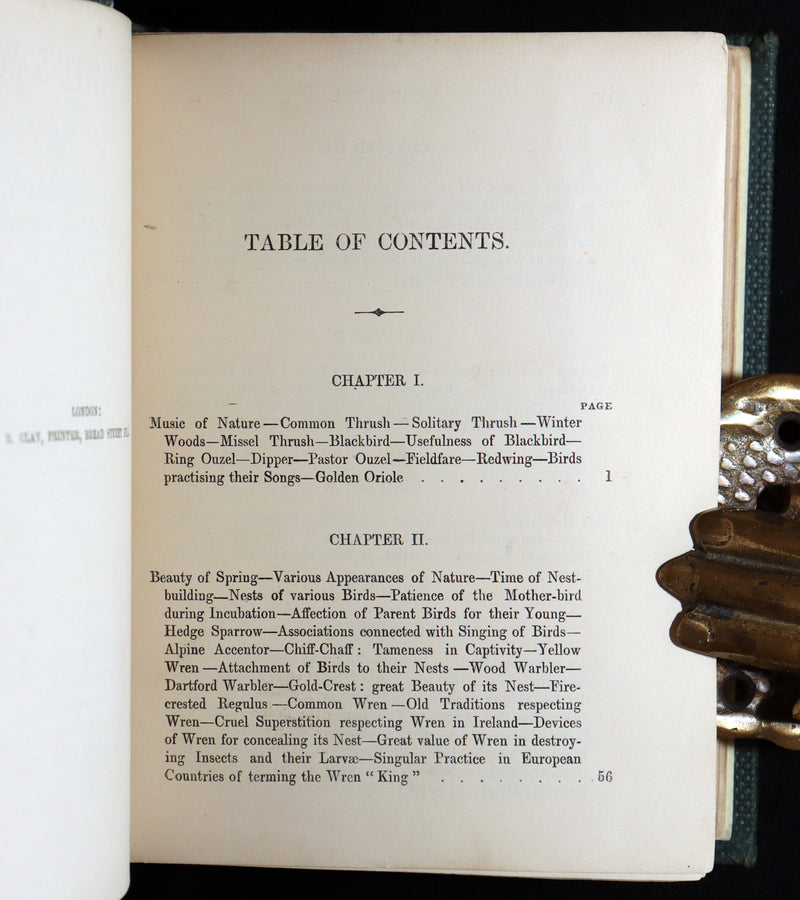 1857 Rare Ornithology Book ~ Our Native Songsters Illustrated by Anne Pratt