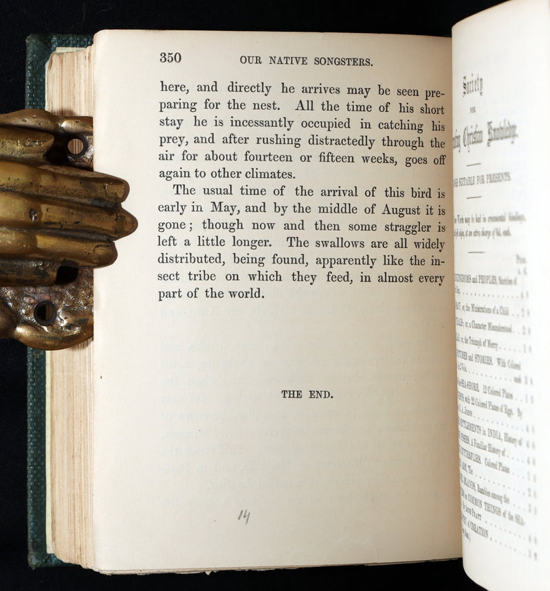 1857 Rare Ornithology Book ~ Our Native Songsters Illustrated by Anne Pratt