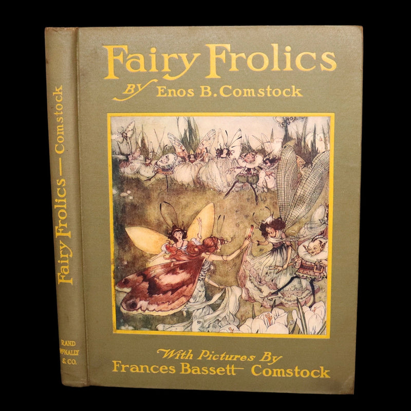 1915 Scarce Book - Fairy Frolics by Enos and Frances Comstock, Color Illustrated