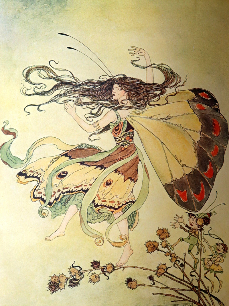 1915 Scarce Book - Fairy Frolics by Enos and Frances Comstock, Color Illustrated