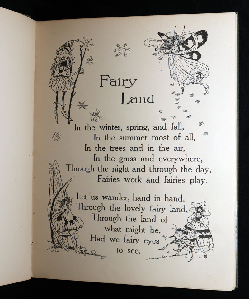 1915 Scarce Book - Fairy Frolics by Enos and Frances Comstock, Color Illustrated