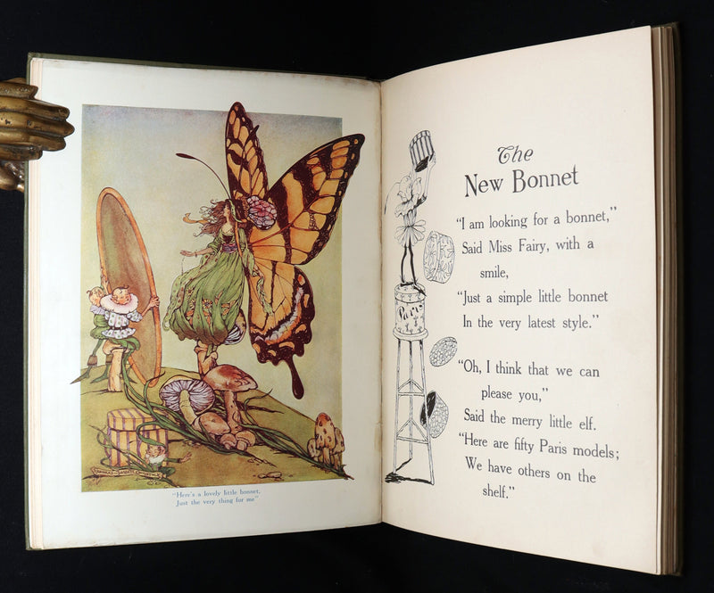 1915 Scarce Book - Fairy Frolics by Enos and Frances Comstock, Color Illustrated