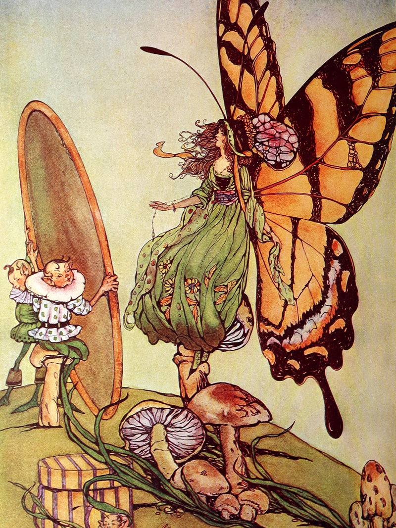 1915 Scarce Book - Fairy Frolics by Enos and Frances Comstock, Color Illustrated