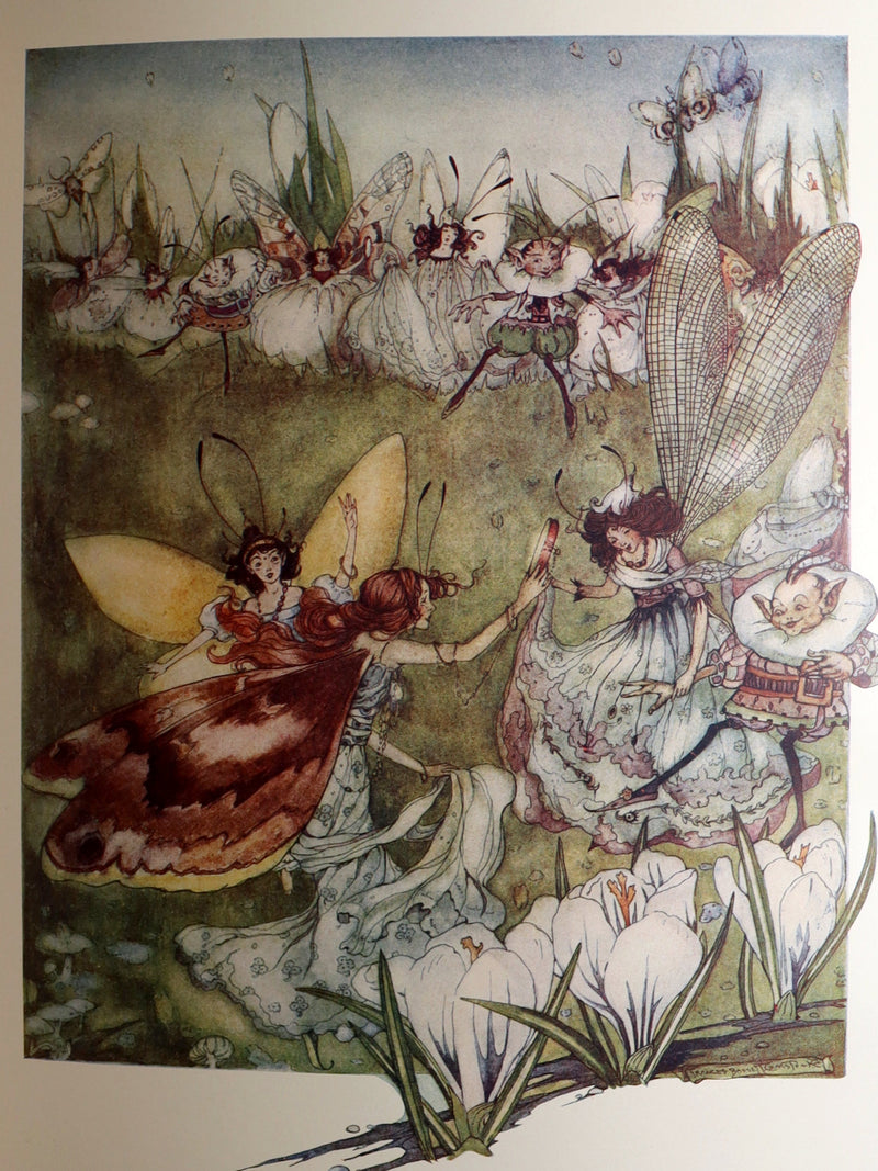 1915 Scarce Book - Fairy Frolics by Enos and Frances Comstock, Color Illustrated