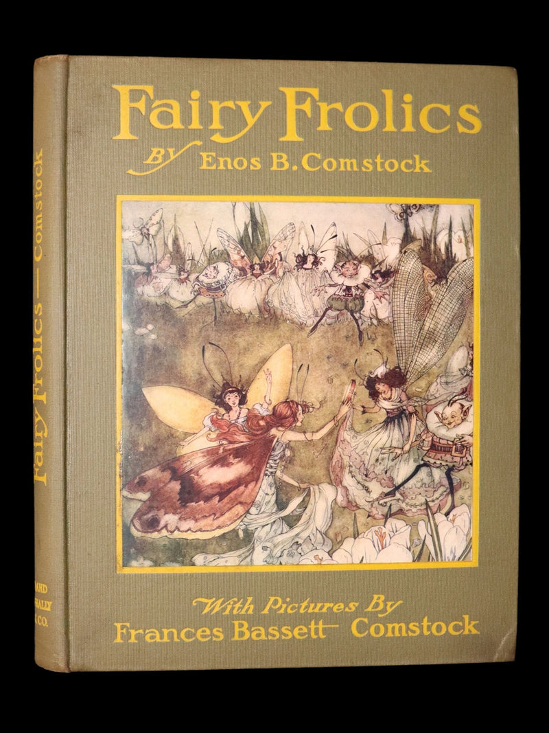 1915 Scarce Book - Fairy Frolics by Enos and Frances Comstock, Color Illustrated