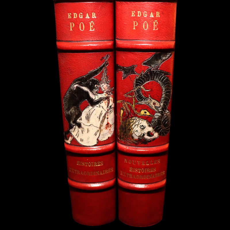 1884 French Set Fine Mosaic Binding - Edgar Allan Poe, Histoires Extraordinaires