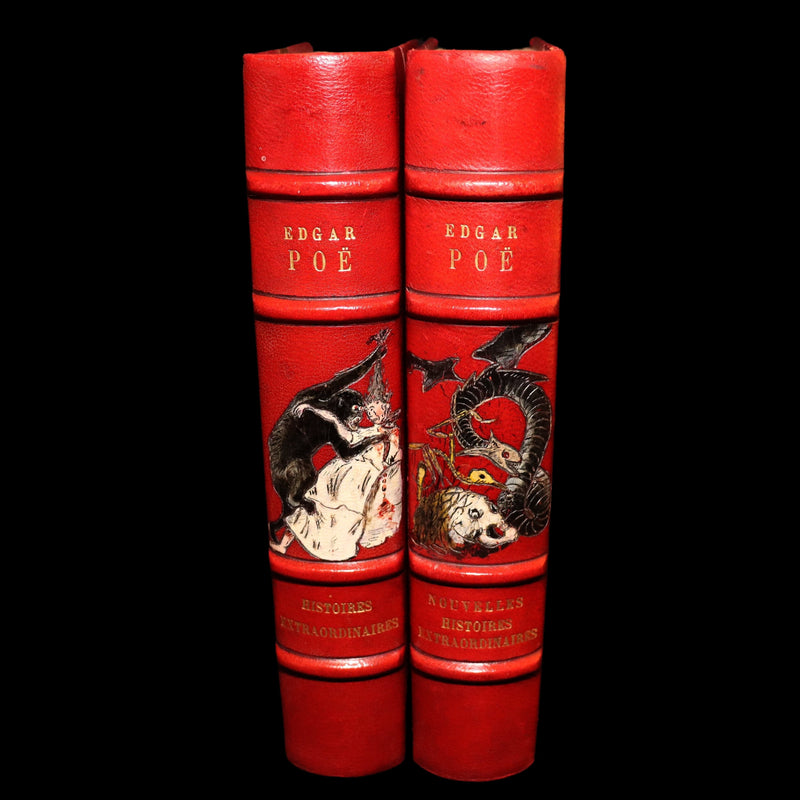 1884 French Set Fine Mosaic Binding - Edgar Allan Poe, Histoires Extraordinaires