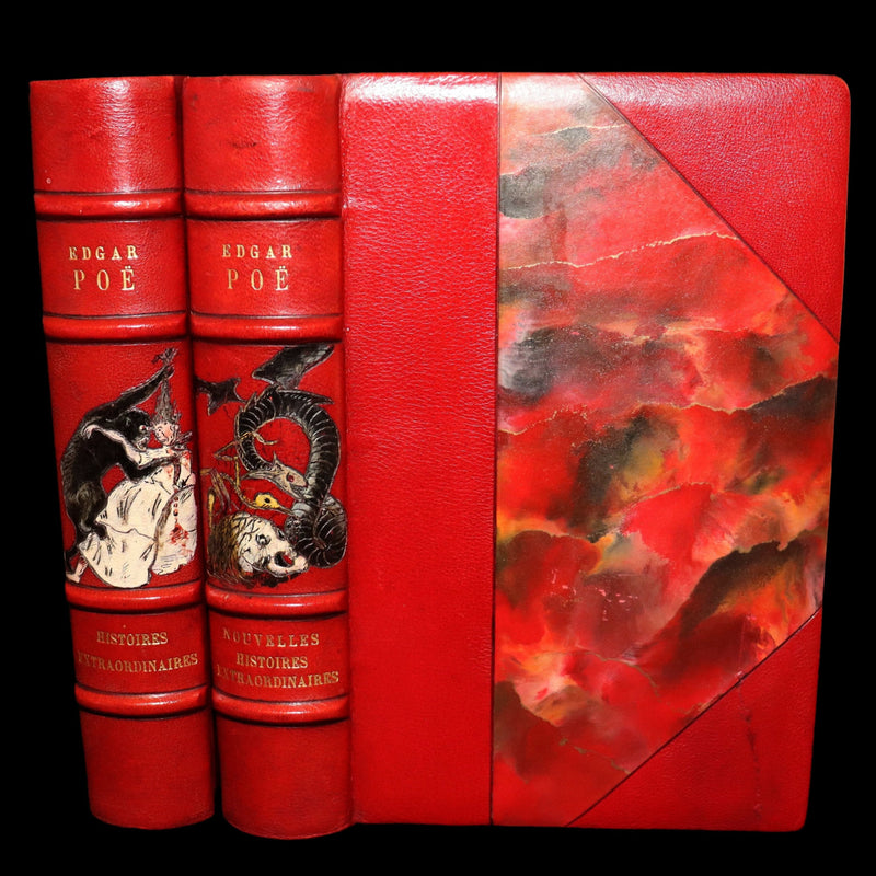 1884 French Set Fine Mosaic Binding - Edgar Allan Poe, Histoires Extraordinaires
