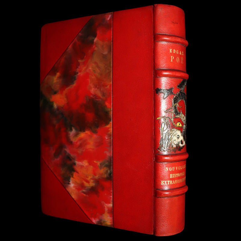 1884 French Set Fine Mosaic Binding - Edgar Allan Poe, Histoires Extraordinaires
