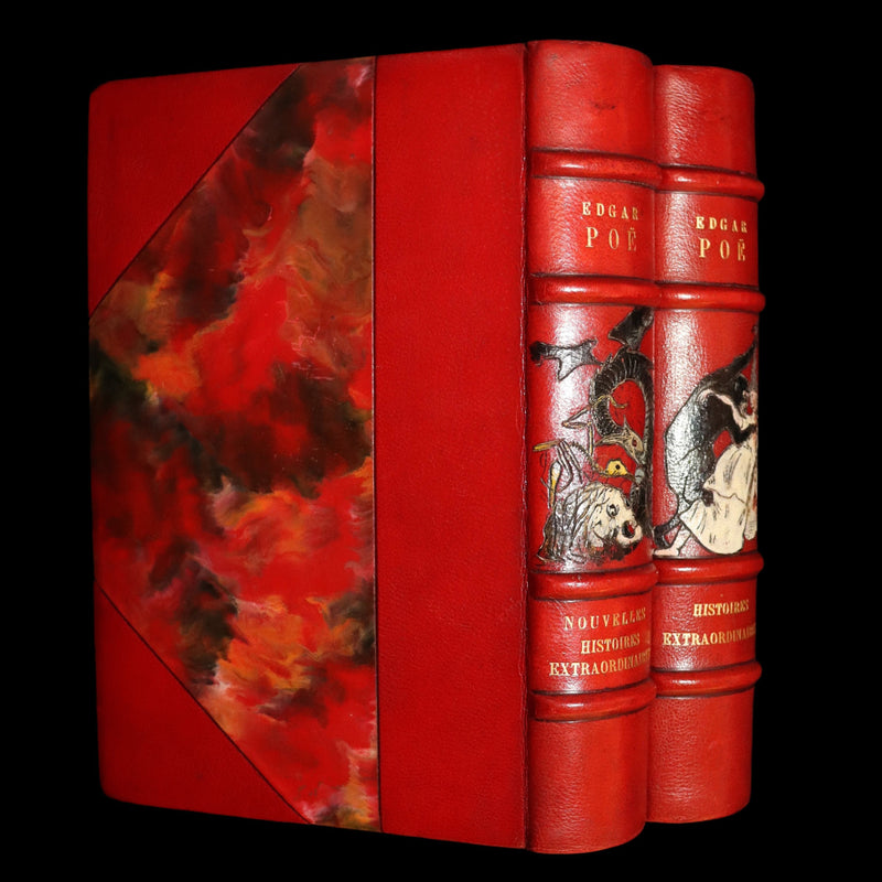 1884 French Set Fine Mosaic Binding - Edgar Allan Poe, Histoires Extraordinaires