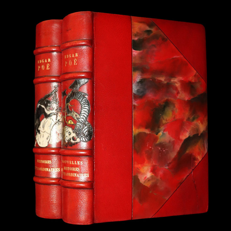 1884 French Set Fine Mosaic Binding - Edgar Allan Poe, Histoires Extraordinaires