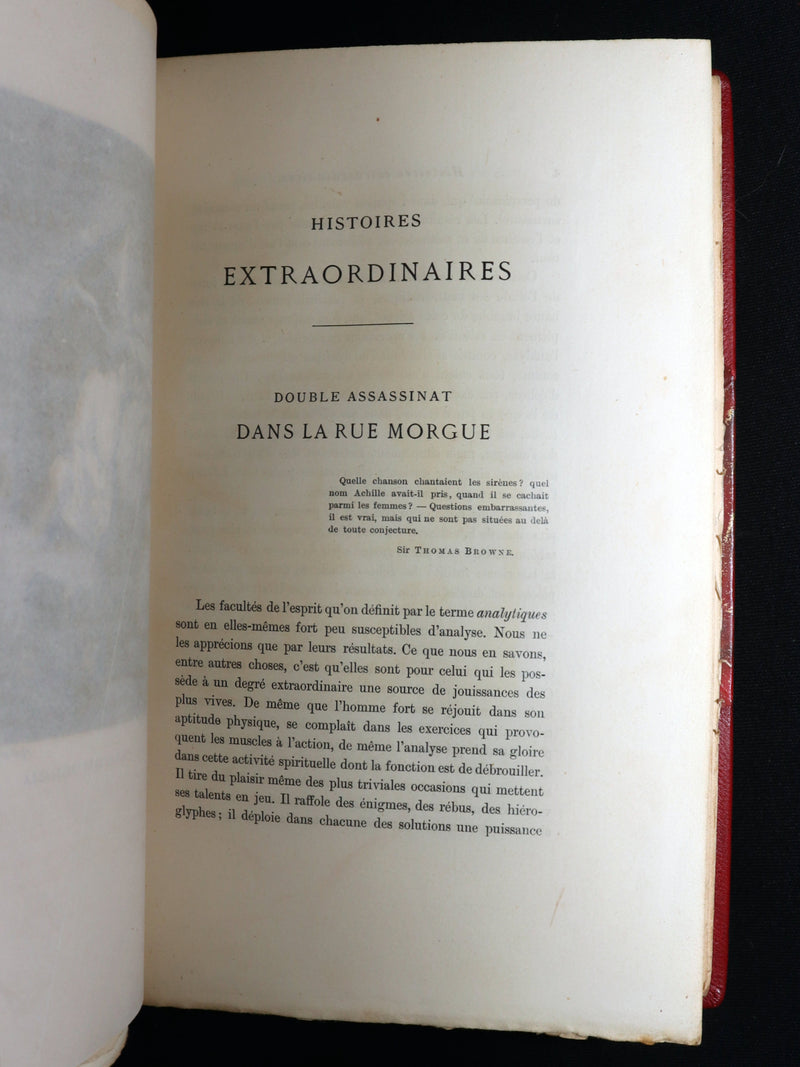 1884 French Set Fine Mosaic Binding - Edgar Allan Poe, Histoires Extraordinaires
