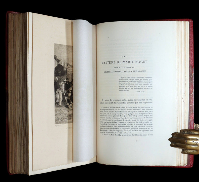 1884 French Set Fine Mosaic Binding - Edgar Allan Poe, Histoires Extraordinaires