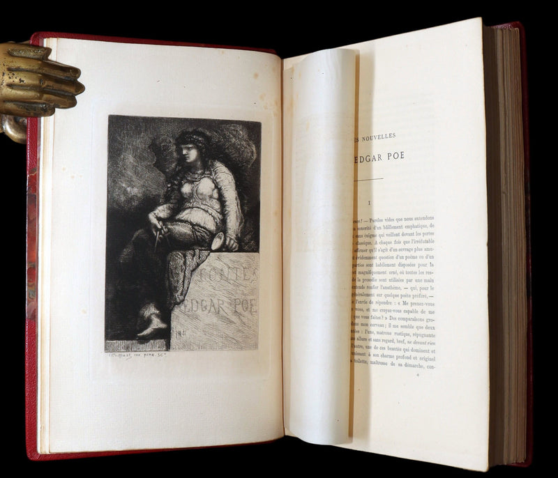 1884 French Set Fine Mosaic Binding - Edgar Allan Poe, Histoires Extraordinaires