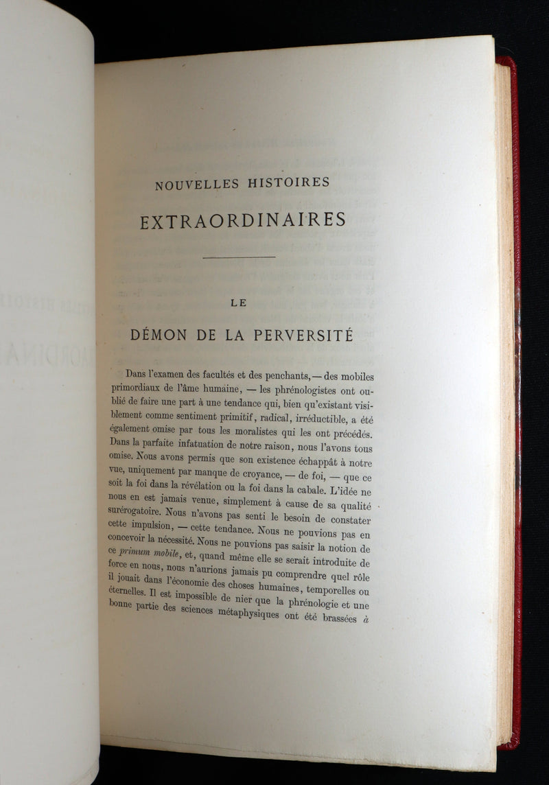 1884 French Set Fine Mosaic Binding - Edgar Allan Poe, Histoires Extraordinaires
