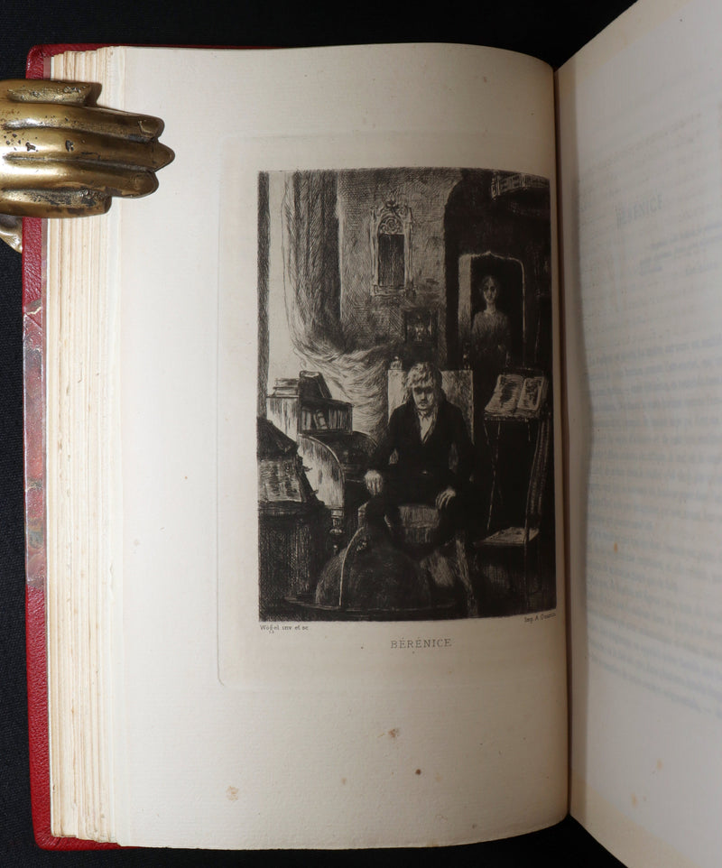 1884 French Set Fine Mosaic Binding - Edgar Allan Poe, Histoires Extraordinaires
