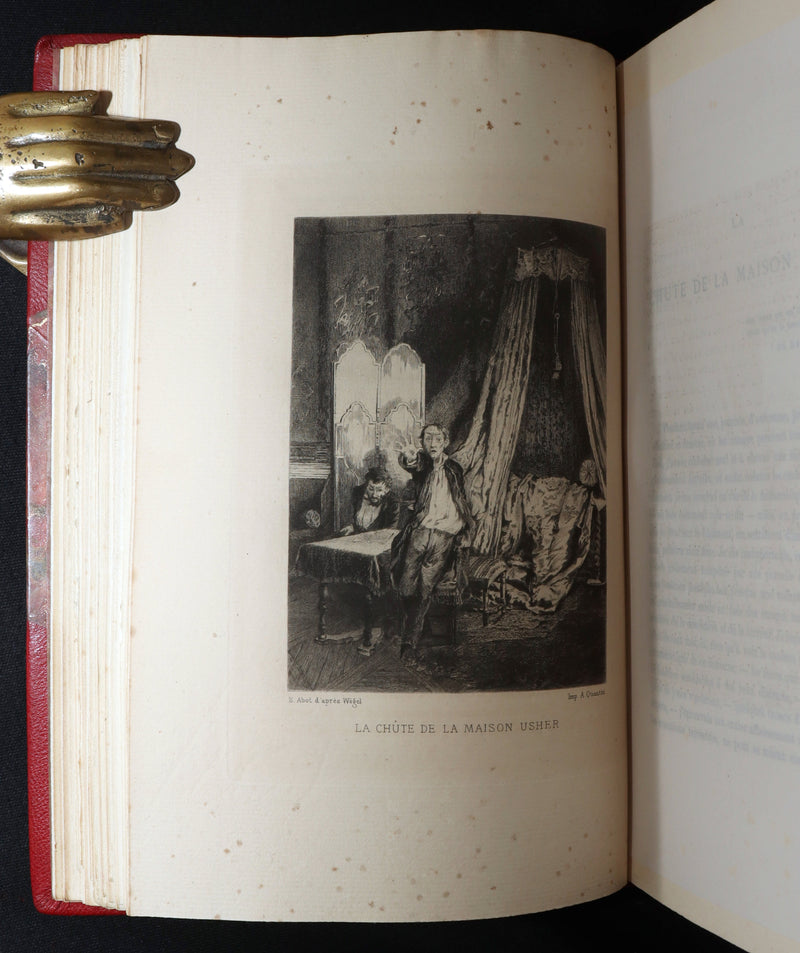 1884 French Set Fine Mosaic Binding - Edgar Allan Poe, Histoires Extraordinaires