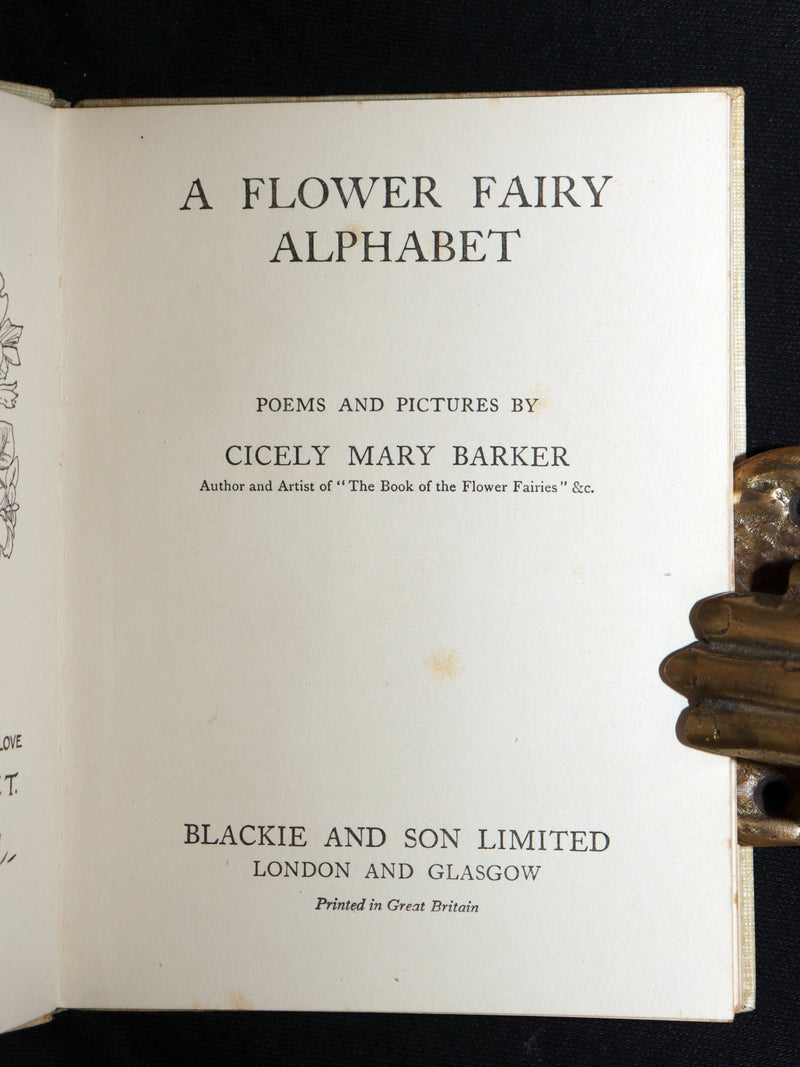 1934 Rare First Edition - A Flower Fairy Alphabet by Cicely Mary Barker