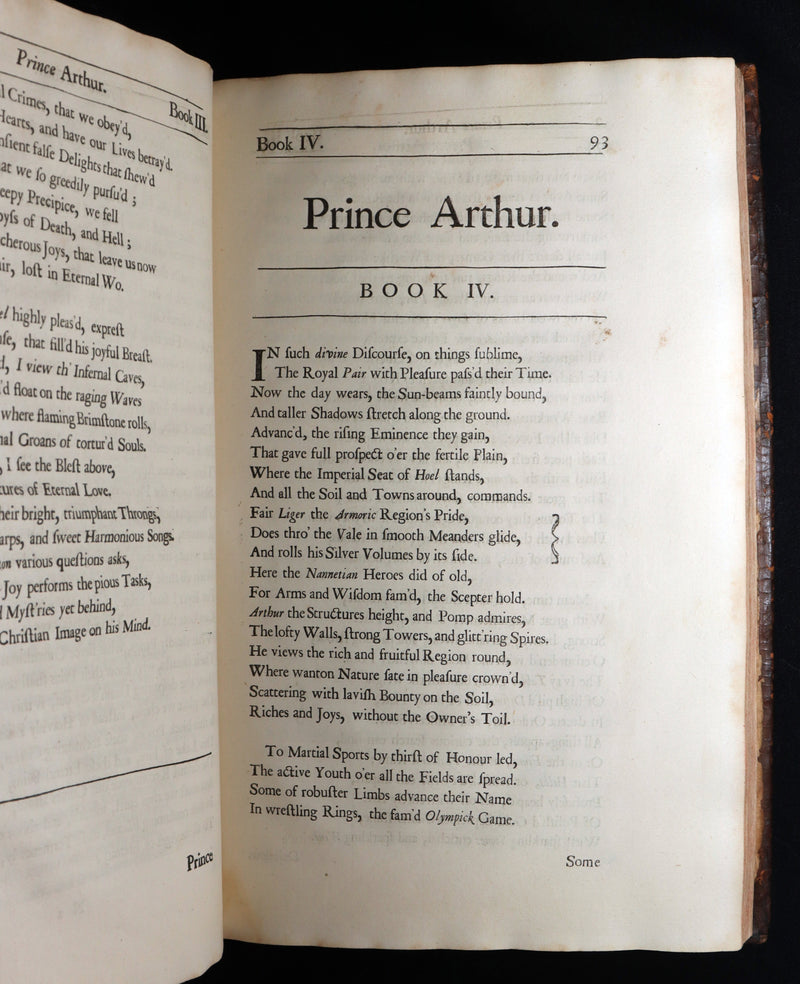 1695 Rare Book - Prince Arthur,  An Heroick Poem by Sir Richard Blackmore