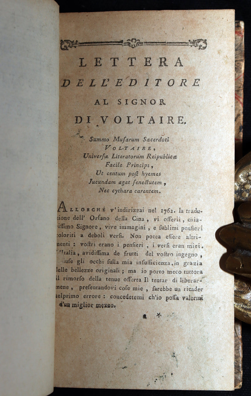 1783 Rare Italian 4 Vol Set Pocket Edition - Orlando Furioso by Lodovico Ariosto