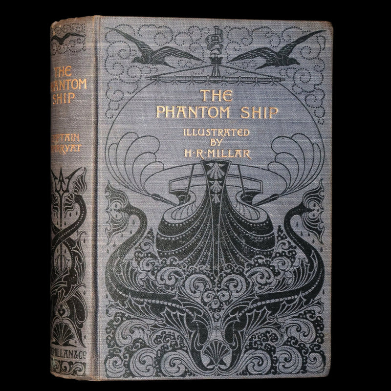 1896 Rare Book - The Phantom Ship by Captain Marryat, Illustrated by H.R. Millar