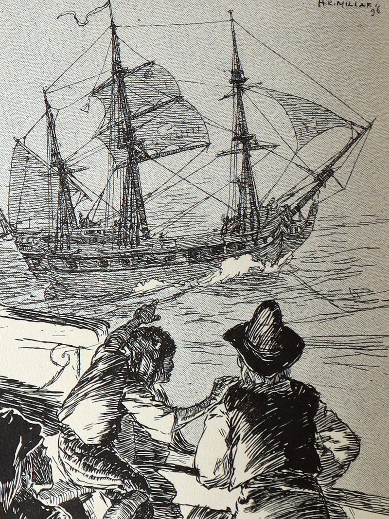 1896 Rare Book - The Phantom Ship by Captain Marryat, Illustrated by H.R. Millar