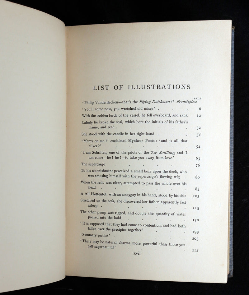 1896 Rare Book - The Phantom Ship by Captain Marryat, Illustrated by H.R. Millar