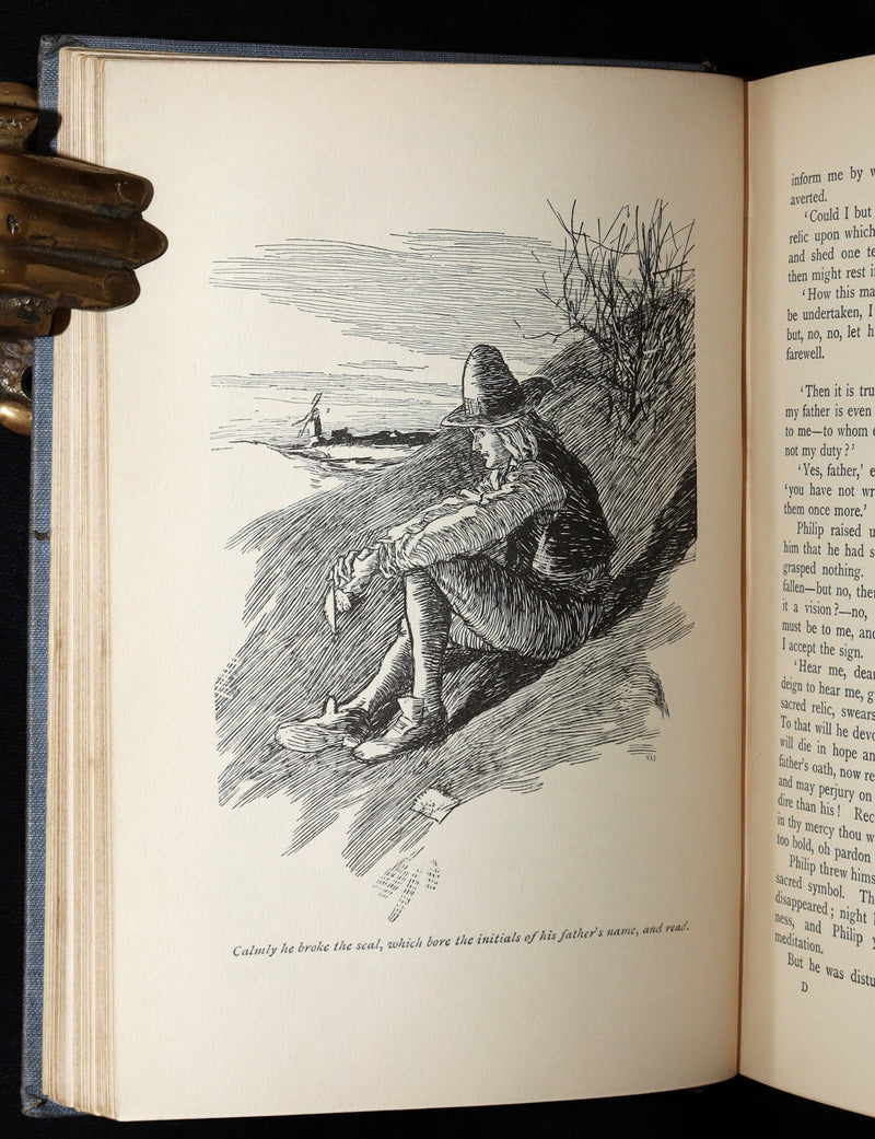 1896 Rare Book - The Phantom Ship by Captain Marryat, Illustrated by H.R. Millar