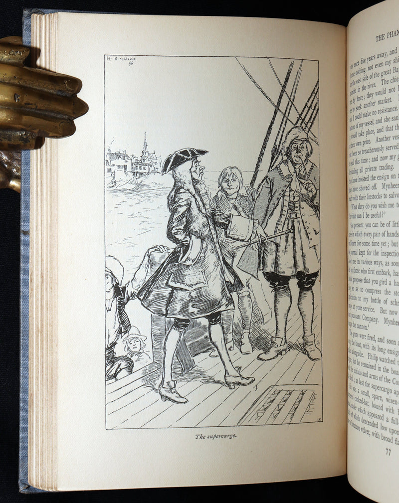 1896 Rare Book - The Phantom Ship by Captain Marryat, Illustrated by H.R. Millar