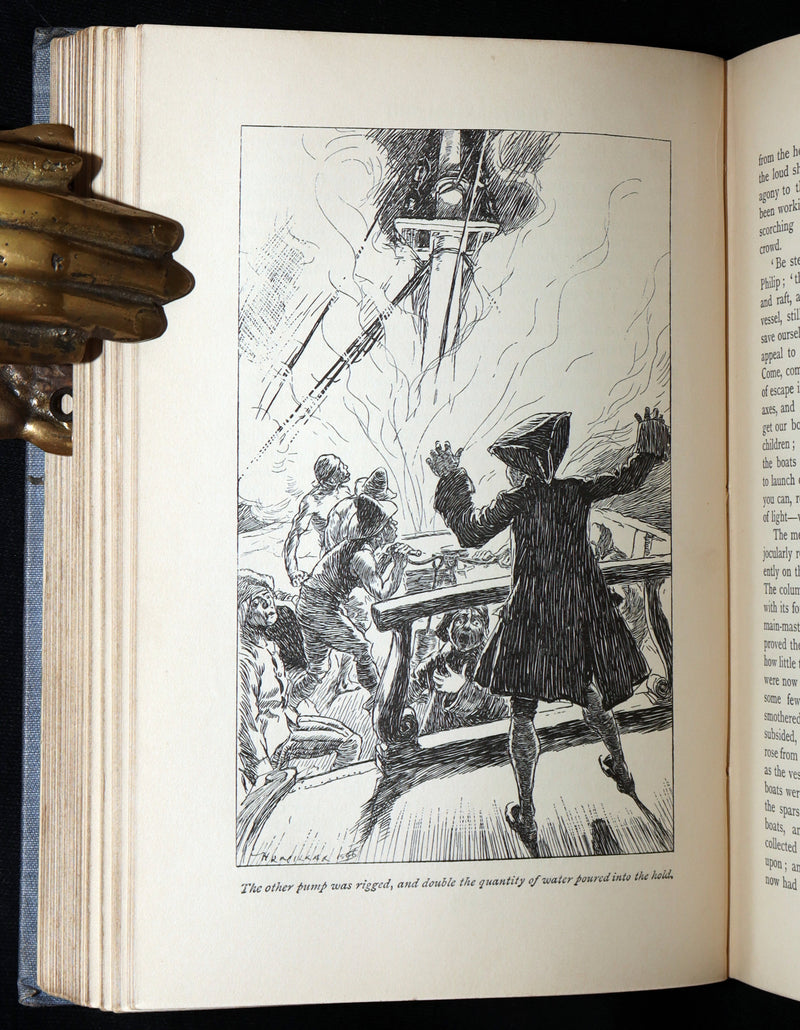 1896 Rare Book - The Phantom Ship by Captain Marryat, Illustrated by H.R. Millar