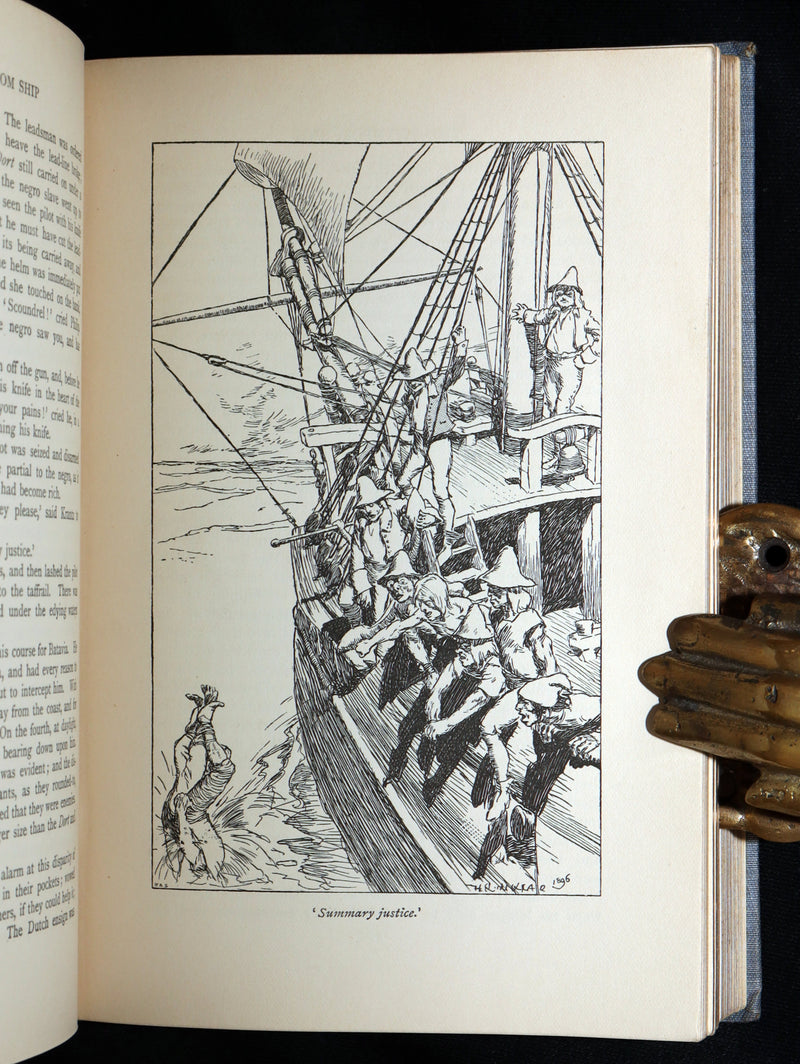 1896 Rare Book - The Phantom Ship by Captain Marryat, Illustrated by H.R. Millar
