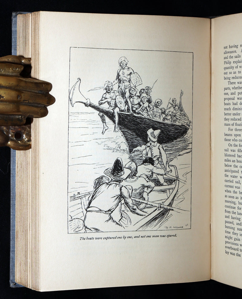 1896 Rare Book - The Phantom Ship by Captain Marryat, Illustrated by H.R. Millar