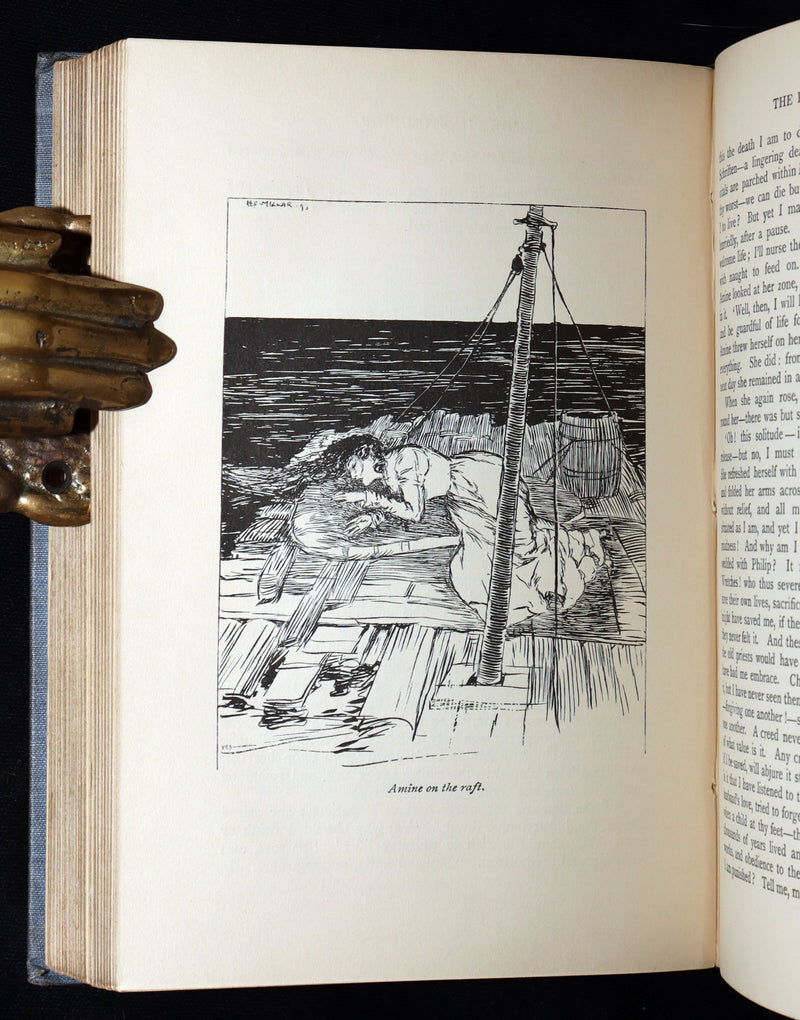1896 Rare Book - The Phantom Ship by Captain Marryat, Illustrated by H.R. Millar