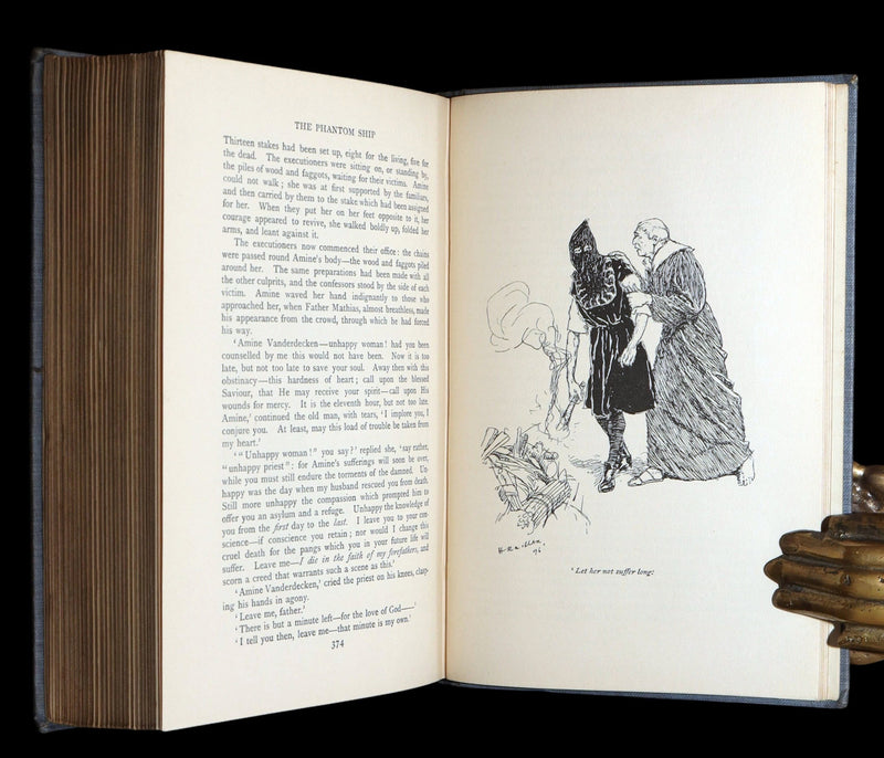 1896 Rare Book - The Phantom Ship by Captain Marryat, Illustrated by H.R. Millar
