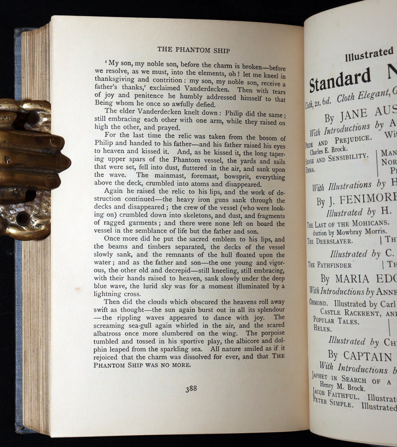 1896 Rare Book - The Phantom Ship by Captain Marryat, Illustrated by H.R. Millar