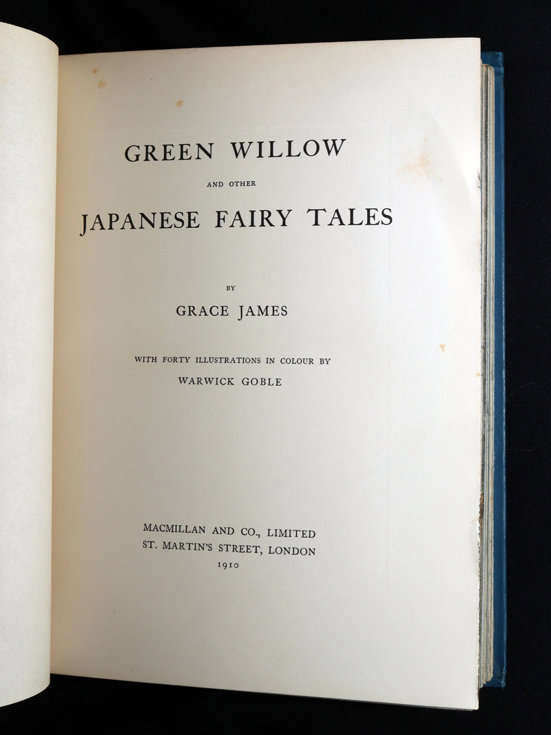 1910 1stED - Green Willow and Japanese Fairy Tales Illustrated by Warwick Goble