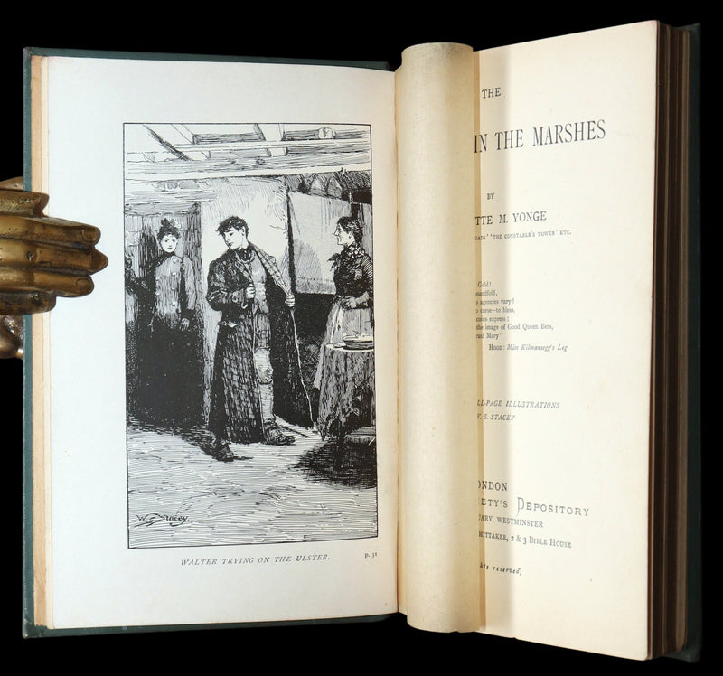 1890 Rare First Edition - The Treasures in the Marshes by Charlotte M. Yonge