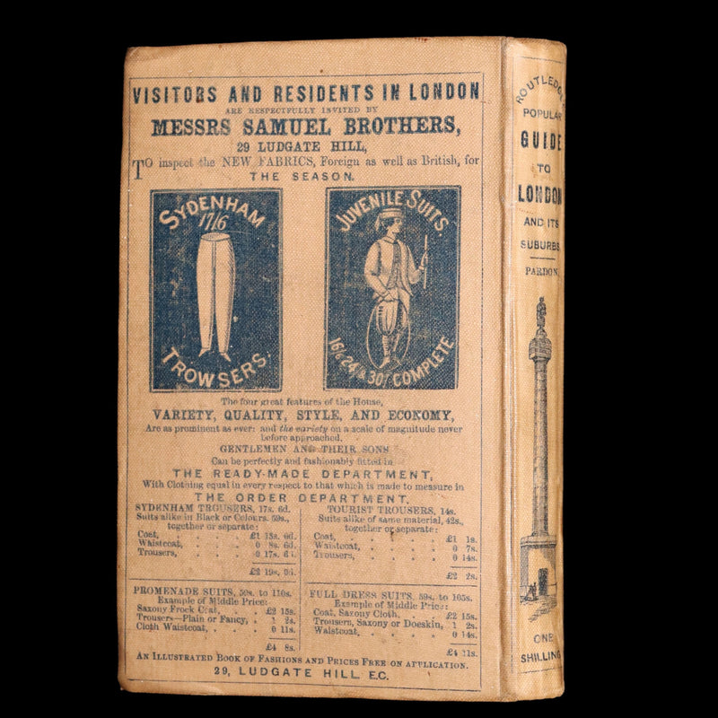 1862 Scarce Book - Routledge’s Popular Guide to London and Its Suburbs + Map