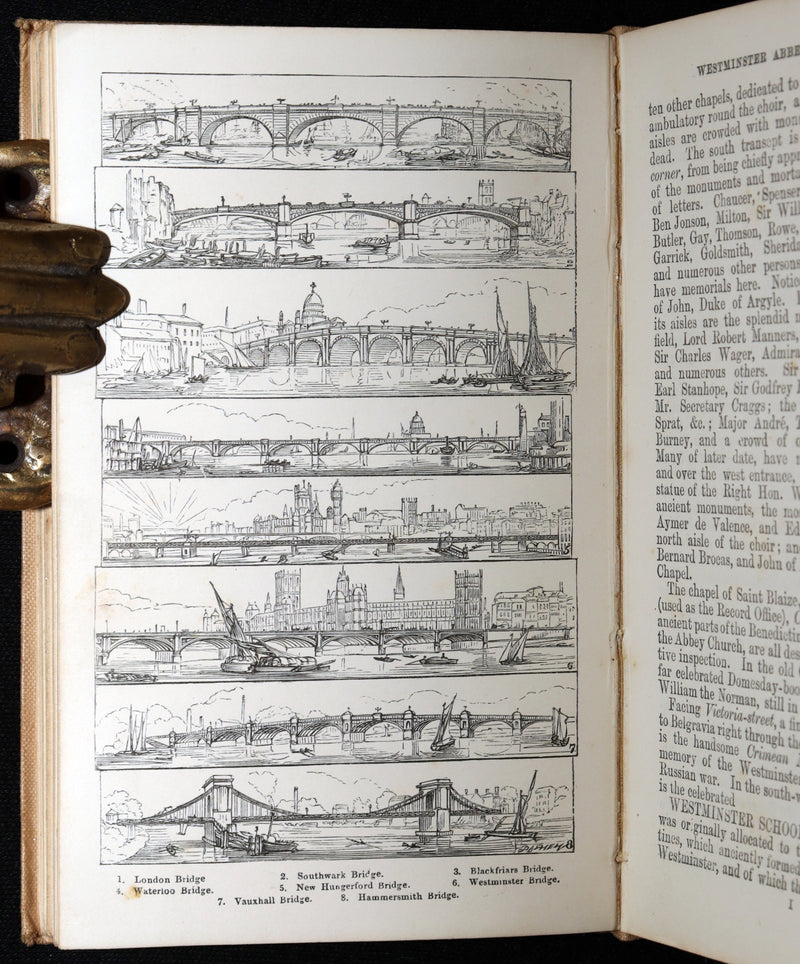 1862 Scarce Book - Routledge’s Popular Guide to London and Its Suburbs + Map