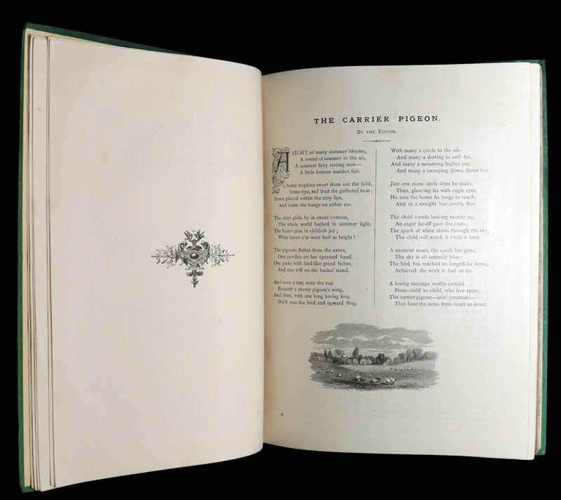 1886 Rare Victorian Book - Little Wide-Awake, Illustrated Magazine for Children