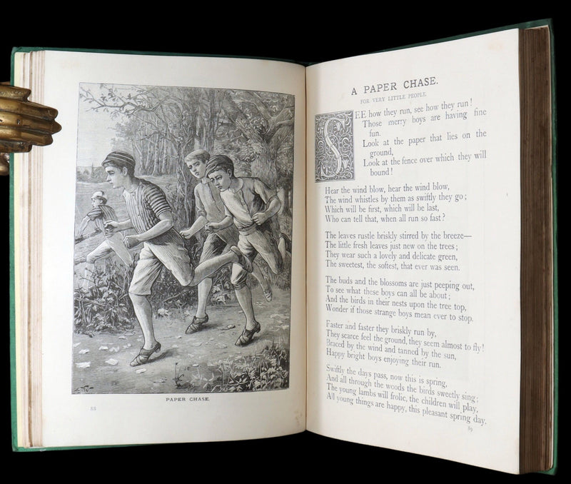1886 Rare Victorian Book - Little Wide-Awake, Illustrated Magazine for Children
