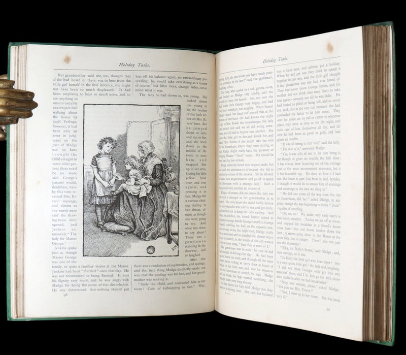 1886 Rare Victorian Book - Little Wide-Awake, Illustrated Magazine for Children