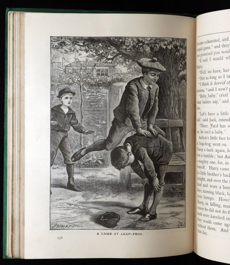 1886 Rare Victorian Book - Little Wide-Awake, Illustrated Magazine for Children