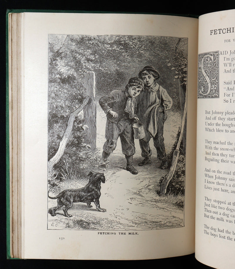 1886 Rare Victorian Book - Little Wide-Awake, Illustrated Magazine for Children