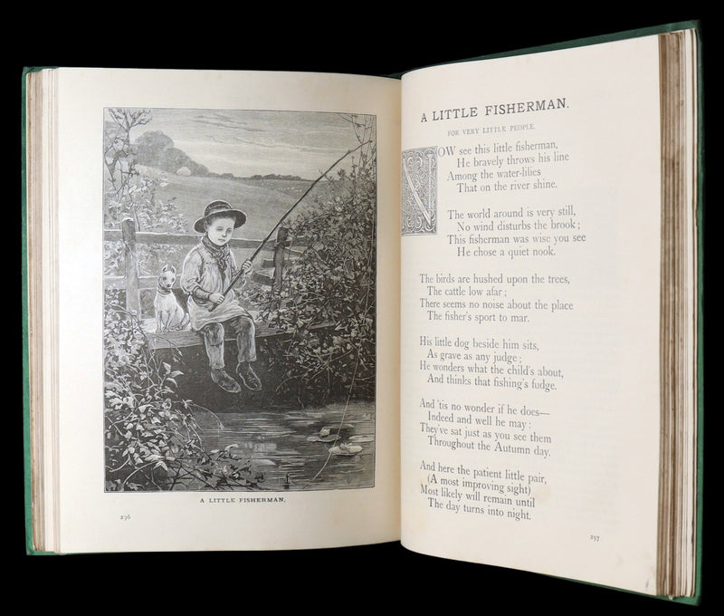 1886 Rare Victorian Book - Little Wide-Awake, Illustrated Magazine for Children